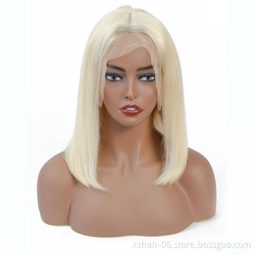 Transparent Lace Front 613 Blonde Human Hair Wigs With Baby Hair,Raw Virgin Long Hair Lace Frontal Wigs For Black Women